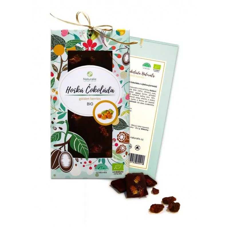 BIO Hořká Čokoláda Naturalis s golden berries - 80g BIO Hořká Čokoláda Naturalis s golden berries - 80g