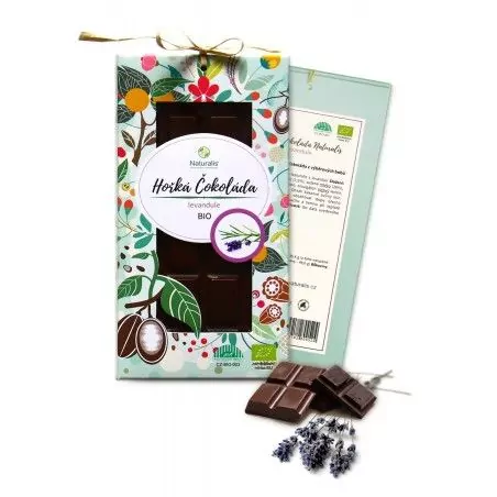 BIO Horká Čokoláda Naturalis s levanduľou - 80g