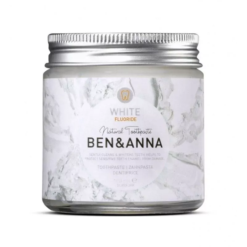 Bělicí zubní pasta s fluorem Ben & Anna - 100 ml Bělicí zubní pasta s fluorem Ben & Anna - 100 ml
