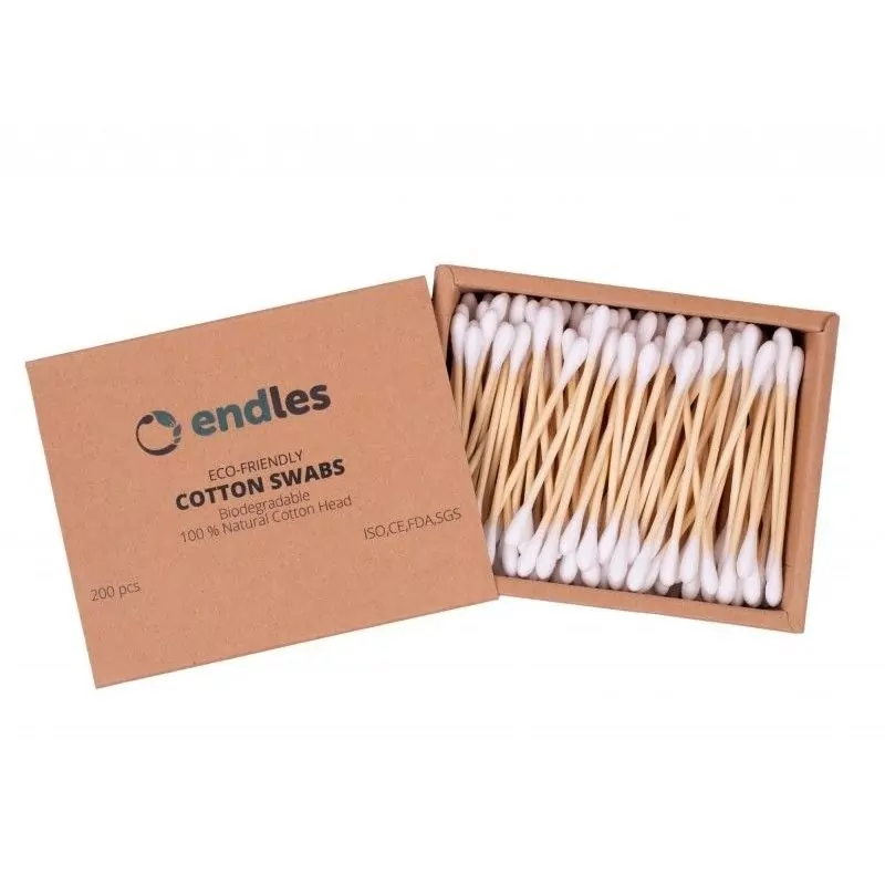 Vatové tyčinky do uší z bambusu Endles by Econea - 200 ks Vatové tyčinky do uší z bambusu Endles by Econea - 200 ks