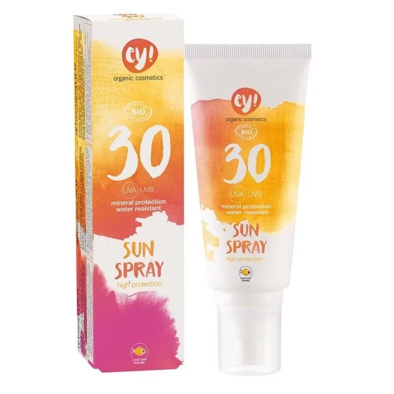 Opalovací přírodní krém ve spreji SPF 30 BIO Ey! - 100 ml Opalovací přírodní krém ve spreji SPF 30 BIO Ey! - 100 ml