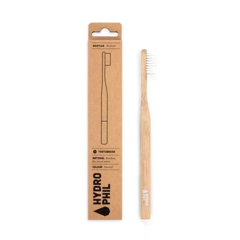 Bambusový kartáček medium natural Hydrophil Bambusový kartáček medium natural Hydrophil