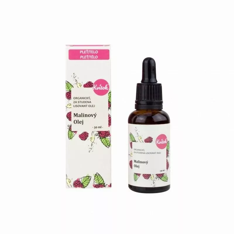 Malinový pleťový olej s vůní malin BIO Kvitok - 30 ml Malinový pleťový olej s vůní malin BIO Kvitok - 30 ml