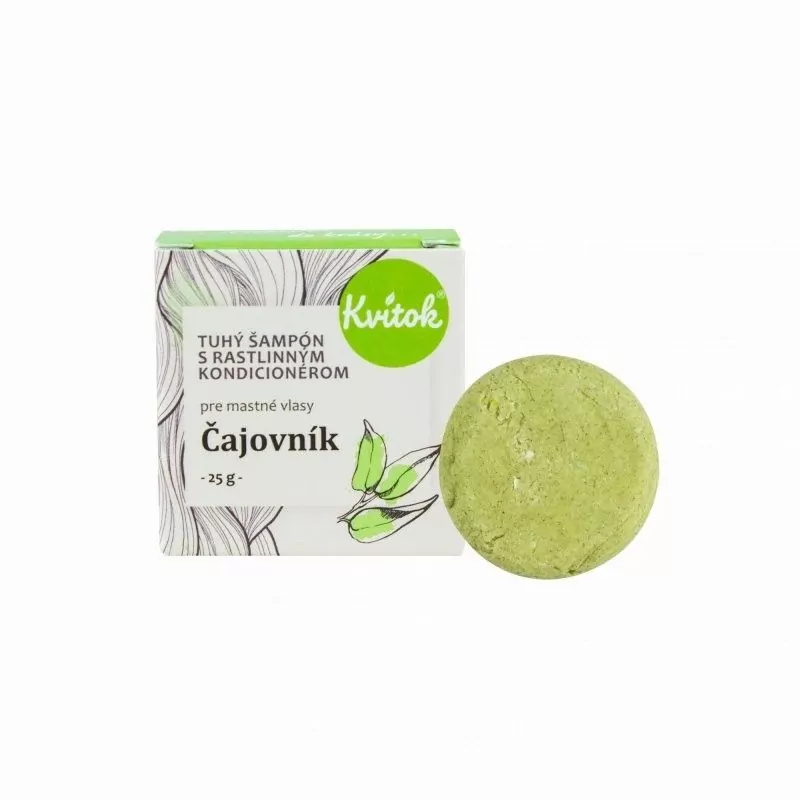 Tuhý šampon s kondicionérem "Čajovník" Kvitok - 25 g Tuhý šampon s kondicionérem "Čajovník" Kvitok - 25 g