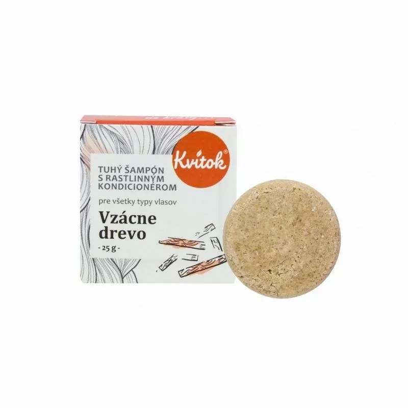 Tuhý šampon s kondicionérem "Vzácné dřevo" Kvitok - 25 g Tuhý šampon s kondicionérem "Vzácné dřevo" Kvitok - 25 g