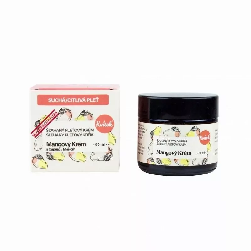 Mangový krém pro citlivou a suchou pleť Kvitok - 60 ml Mangový krém pro citlivou a suchou pleť Kvitok - 60 ml