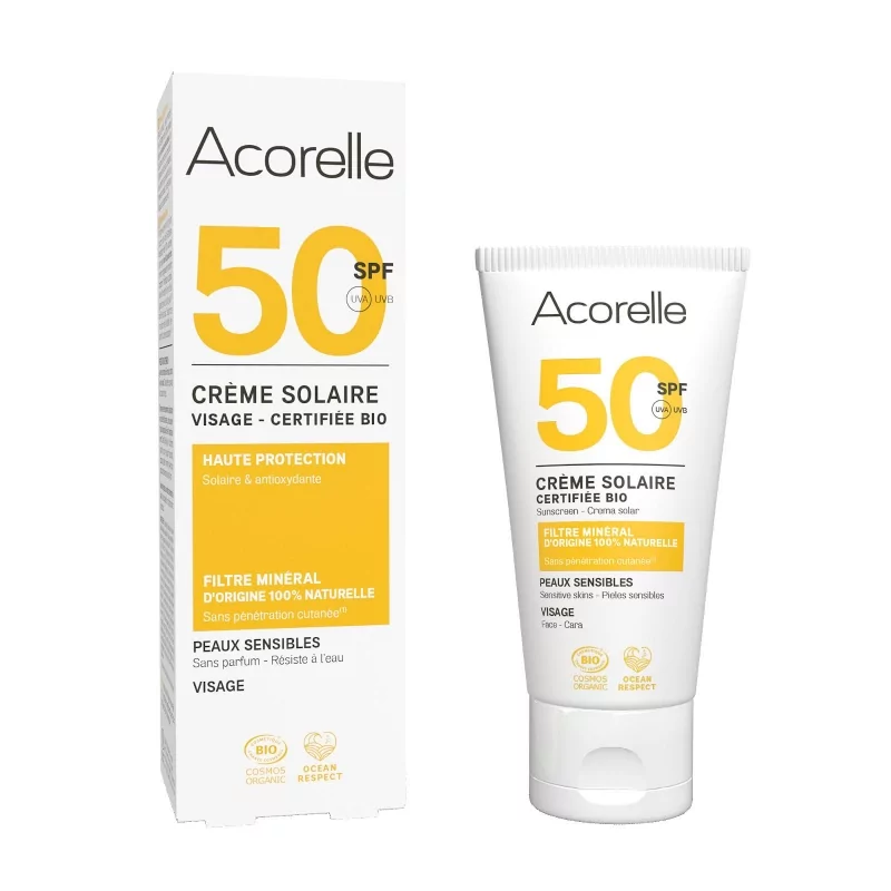 Opalovací krém na obličej SPF 50 Acorelle - 50 ml Opalovací krém na obličej SPF 50 Acorelle - 50 ml