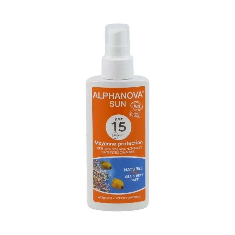 SUN Opalovací krém ve spreji SPF 15 Alphanova - 125 g SUN Opalovací krém ve spreji SPF 15 Alphanova - 125 g