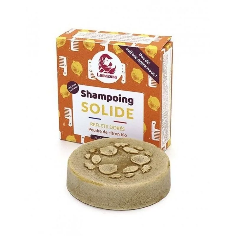 Tuhý šampon pro blond a světlé vlasy s citronem Lamazuna - 70 g Tuhý šampon pro blond a světlé vlasy s citronem Lamazuna - 70 g