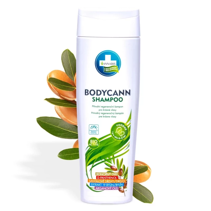 Přírodní regenerační šampon pro krásné vlasy (Bodycann) Annabis - 250 ml Přírodní regenerační šampon pro krásné vlasy (Bodycann) Annabis - 250 ml