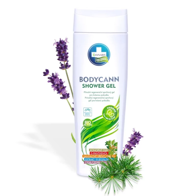 Přírodní regenerační sprchový gel pro krásnou pokožku (Bodycann) Annabis - 250 ml Přírodní regenerační sprchový gel pro krásnou pokožku (Bodycann) Annabis - 250 ml