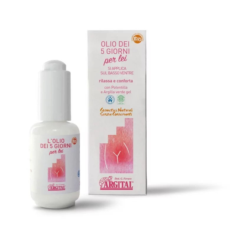 Olej pro 5 dní ženy (s mochnou a zeleným jílem) Argital - 30 ml Olej pro 5 dní ženy (s mochnou a zeleným jílem) Argital - 30 ml