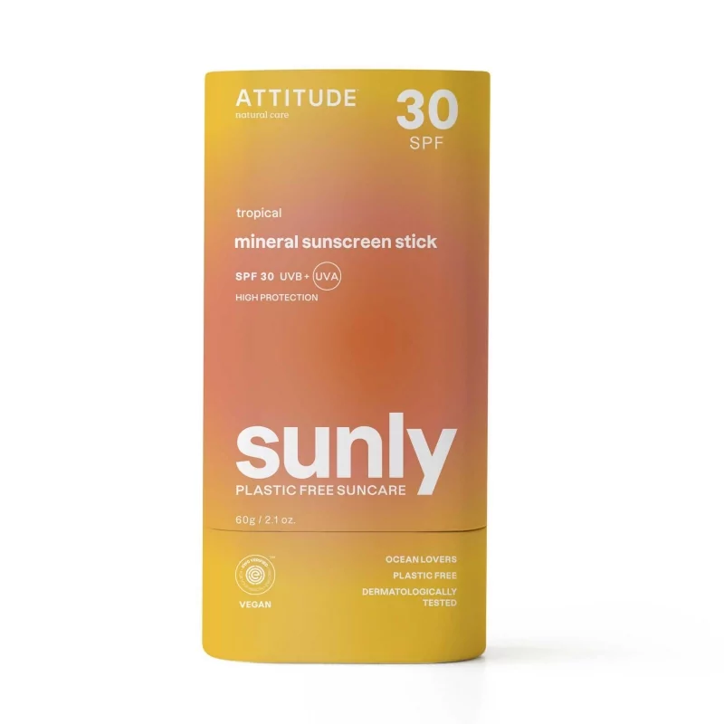 100% minerální ochranná tyčinka na celé tělo (SPF 30) s vůní Tropical Attitude - 85 g 100% minerální ochranná tyčinka na celé tělo (SPF 30) s vůní Tropical Attitude - 85 g