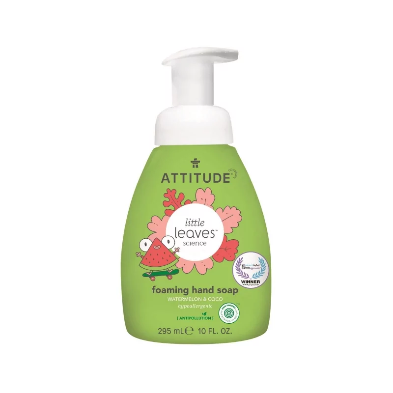 Dětské pěnivé mýdlo na ruce Little leaves s vůní melounu a kokosu Attitude - 295 ml Dětské pěnivé mýdlo na ruce Little leaves s vůní melounu a kokosu Attitude - 295 ml