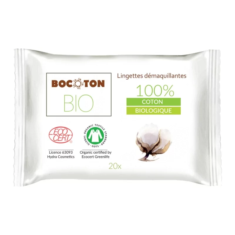 Odličovací ubrousky z BIObavlny Bocoton - 20 ks Odličovací ubrousky z BIObavlny Bocoton - 20 ks