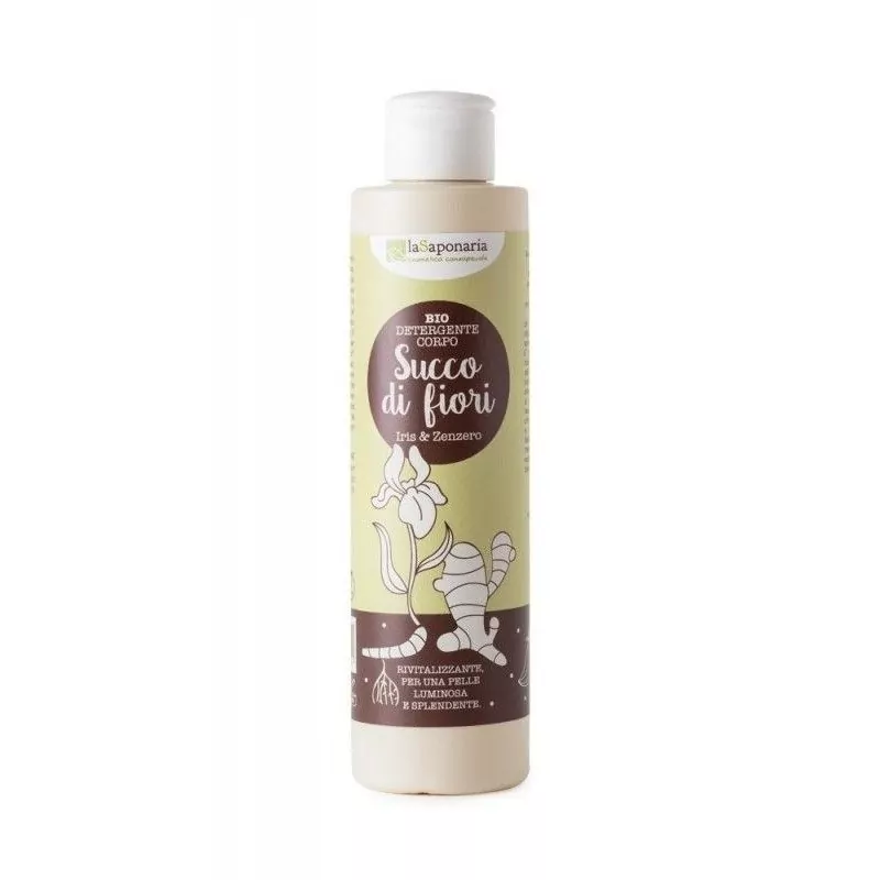 Posilující čisticí sprchový gel s kosatcem a zázvorem BIO laSaponaria - 200 ml Posilující čisticí sprchový gel s kosatcem a zázvorem BIO laSaponaria - 200 ml