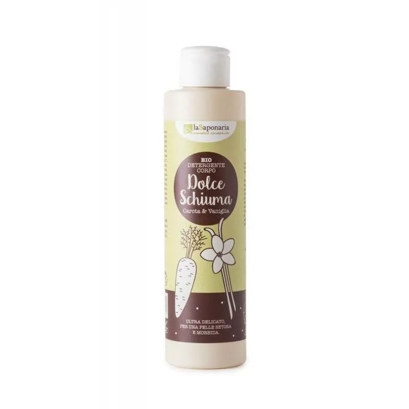 Jemný čisticí sprchový gel s mrkví a vanilkou BIO laSaponaria - 200 ml Jemný čisticí sprchový gel s mrkví a vanilkou BIO laSaponaria - 200 ml