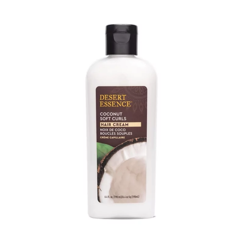 Stylingový kokosový krém pro kudrnaté vlasy Desert Essence - 190 ml Stylingový kokosový krém pro kudrnaté vlasy Desert Essence - 190 ml