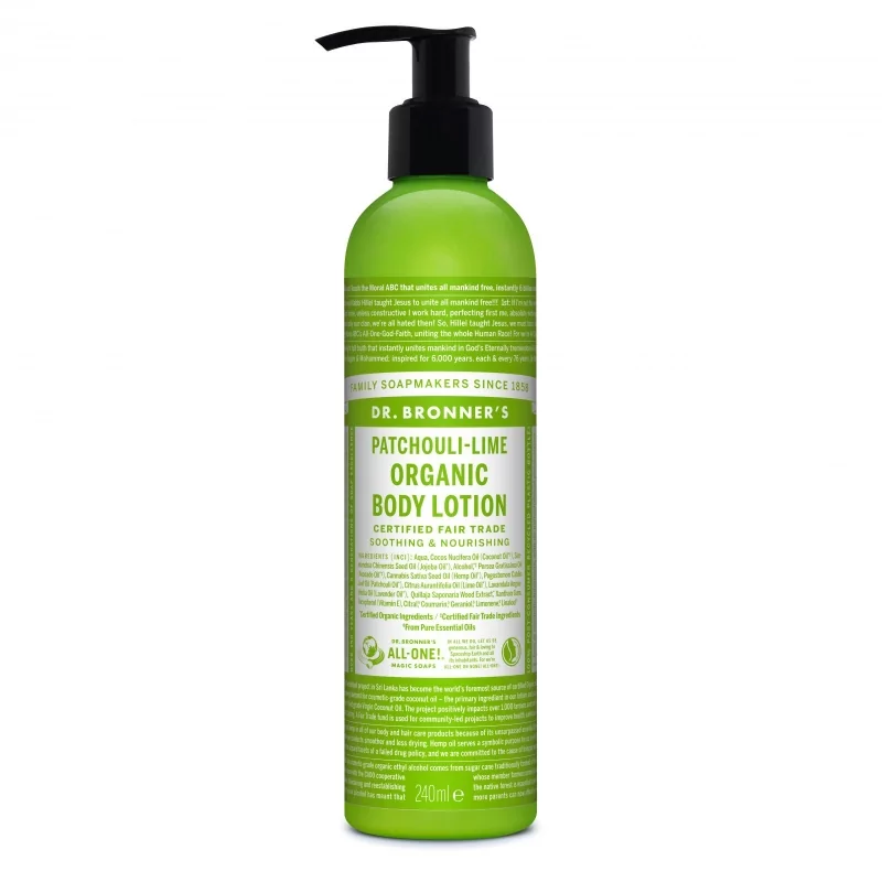 Tělové mléko Patchouli - Lime Dr. Bronner's - 240 ml Tělové mléko Patchouli - Lime Dr. Bronner's - 240 ml