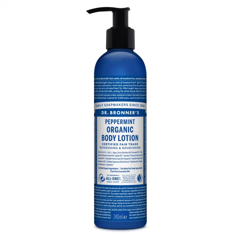 Tělové mléko Peppermint Dr. Bronner's - 240 ml Tělové mléko Peppermint Dr. Bronner's - 240 ml