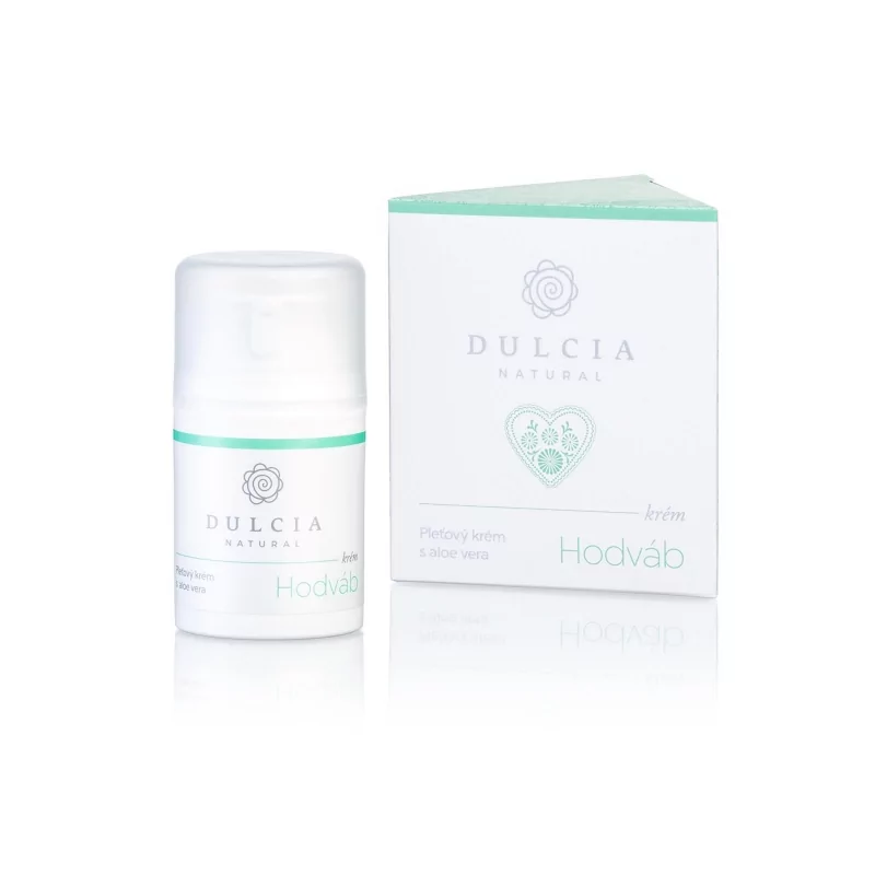 Pleťový krém s aloe vera a hedvábím Dulcia natural - 50 ml Pleťový krém s aloe vera a hedvábím Dulcia natural - 50 ml