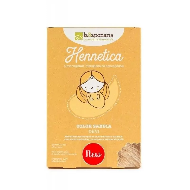 Přírodní barva na vlasy (barva písku) "Devi" BIO laSaponaria - 100 g Přírodní barva na vlasy (barva písku) "Devi" BIO laSaponaria - 100 g