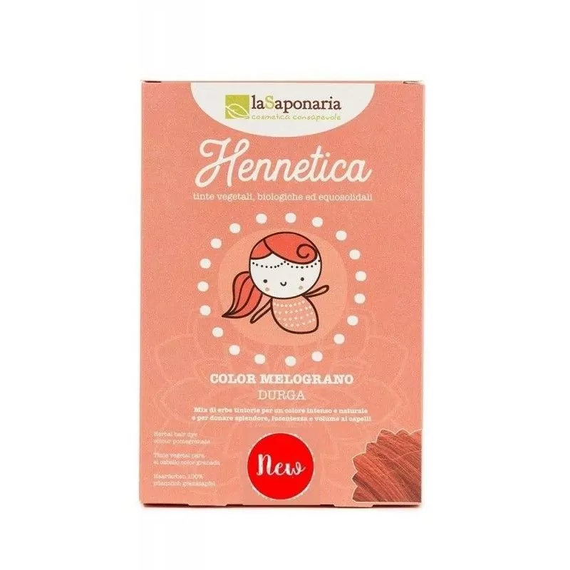 Přírodní barva na vlasy (barva granátové jablko) "Durga" laSaponaria - 100 g Přírodní barva na vlasy (barva granátové jablko) "Durga" laSaponaria - 100 g
