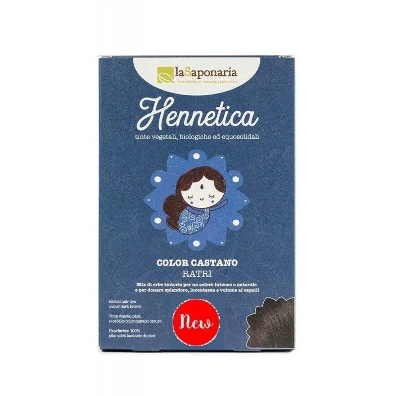 Přírodní barva na vlasy (barva tmavý kaštan) "Ratri" BIO laSaponaria - 100 g Přírodní barva na vlasy (barva tmavý kaštan) "Ratri" BIO laSaponaria - 100 g
