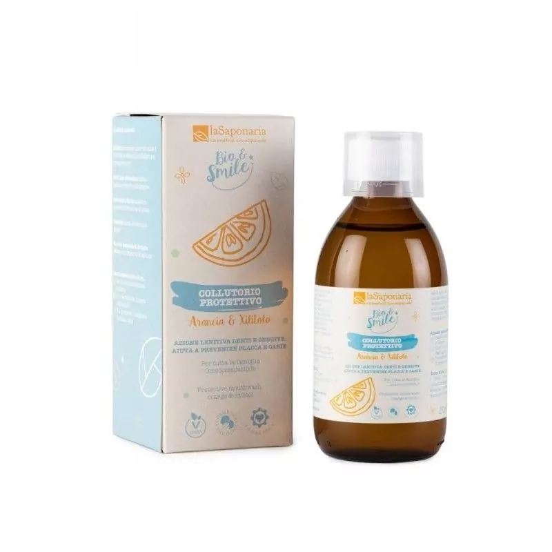 Ochranná ústní voda s pomerančem a xylitolem BIO laSaponaria - 250 ml Ochranná ústní voda s pomerančem a xylitolem BIO laSaponaria - 250 ml
