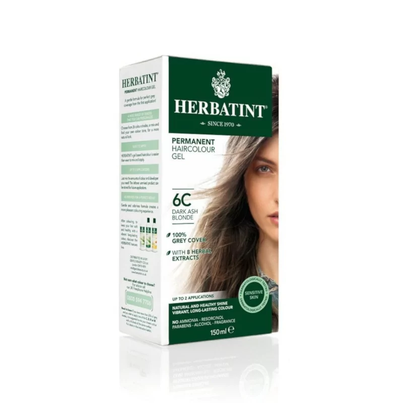 Permanentní barva na vlasy tmavá popelavá blond 6C Herbatint - 150 ml Permanentní barva na vlasy tmavá popelavá blond 6C Herbatint - 150 ml