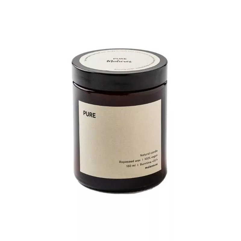 Vonná sviečka v skle s horením až 35 hodín bez vône Mulieres - 180 ml Vonná sviečka v skle s horením až 35 hodín bez vône Mulieres - 180 ml