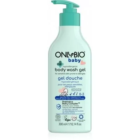 Hypoalergénny umývací gél pre bábätká vhodný aj pre alergikov OnlyBio - 300 ml