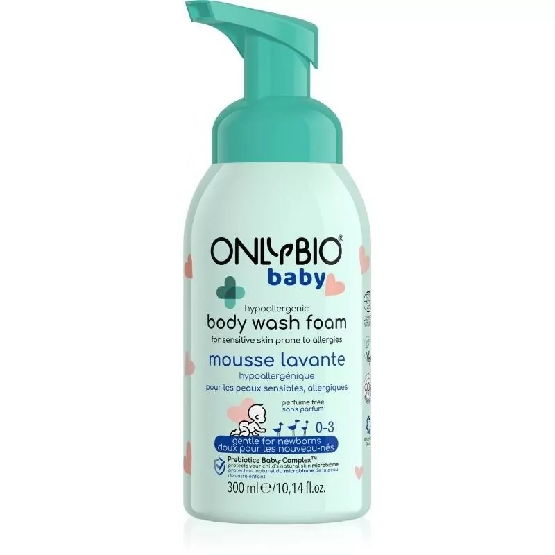 Hypoalergenní mycí pěna pro miminka vhodná hned od narození OnlyBio - 300 ml Hypoalergenní mycí pěna pro miminka vhodná hned od narození OnlyBio - 300 ml