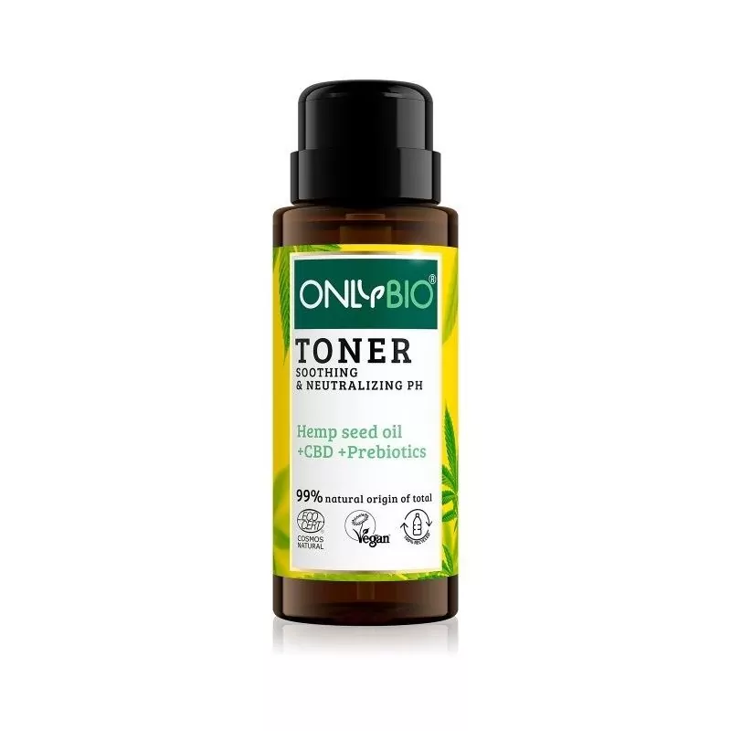 Upokojujúce tonikum pre citlivú pleť s konope a CBD olejom OnlyBio - 300 ml Upokojujúce tonikum pre citlivú pleť s konope a CBD olejom OnlyBio - 300 ml