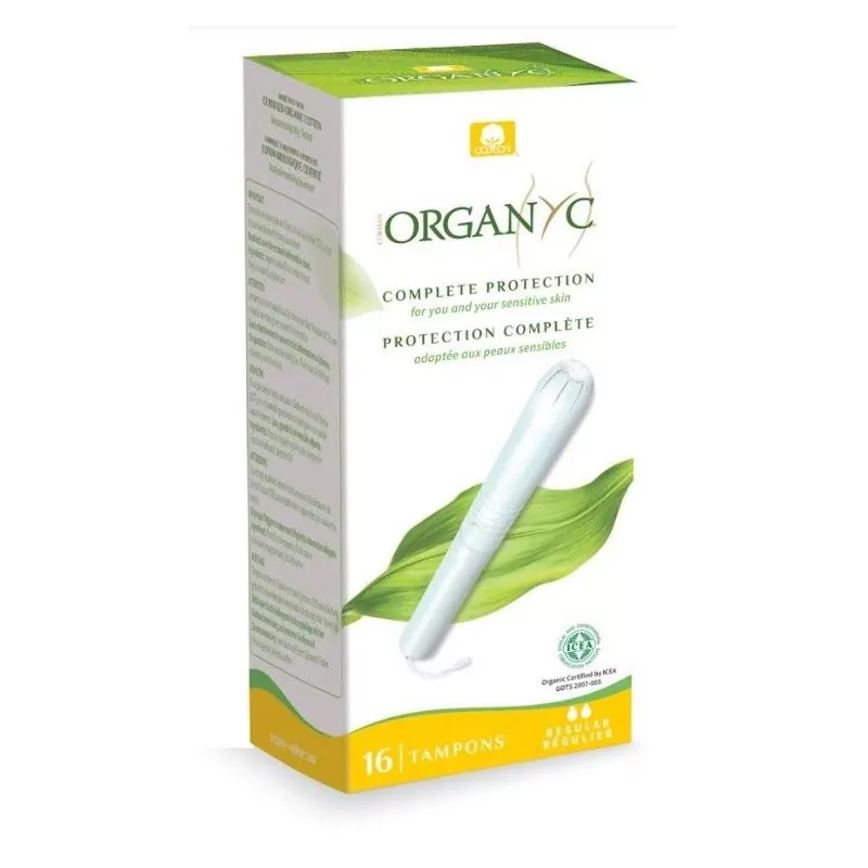 Tampony z biobavlny s aplikátorem "Regular" Organyc - 16 ks Tampony z biobavlny s aplikátorem "Regular" Organyc - 16 ks