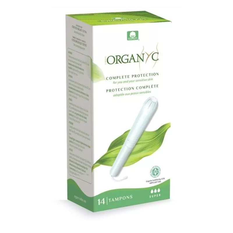 Tampony z biobavlny s aplikátorem "Super" Organyc - 14 ks Tampony z biobavlny s aplikátorem "Super" Organyc - 14 ks