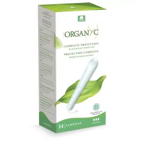 Tampóny z biobavlny s aplikátorom Super" Organyc - 14 ks"