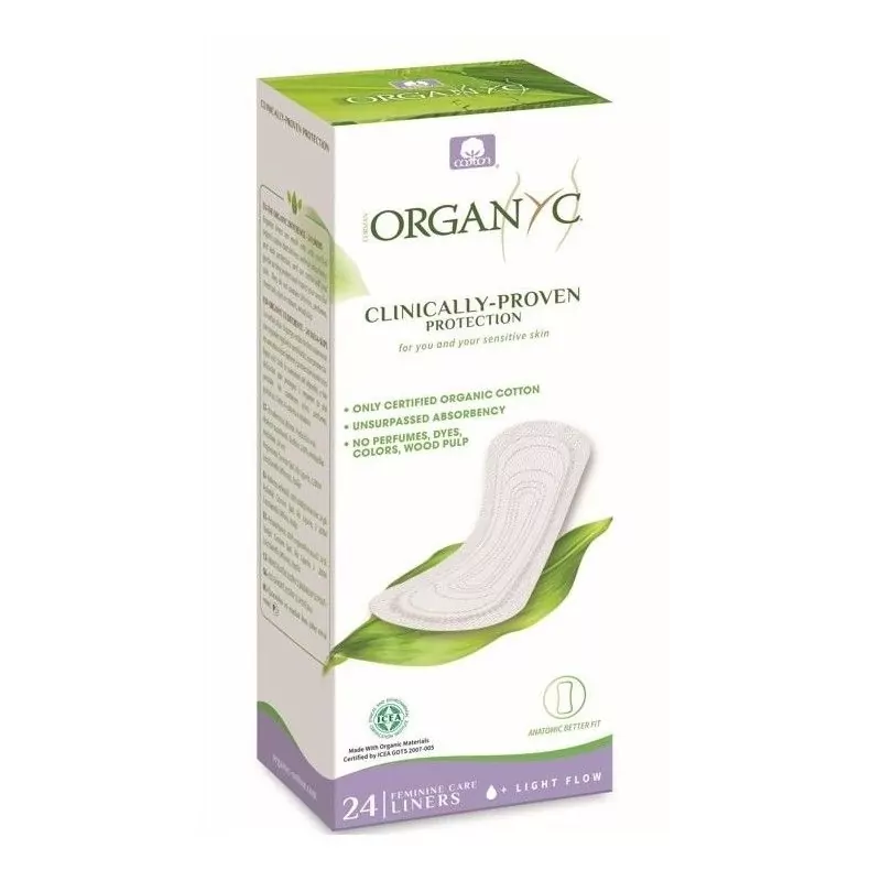 Slipové vložky z biobavlny "Light Plus" Organyc - 24 ks Slipové vložky z biobavlny "Light Plus" Organyc - 24 ks