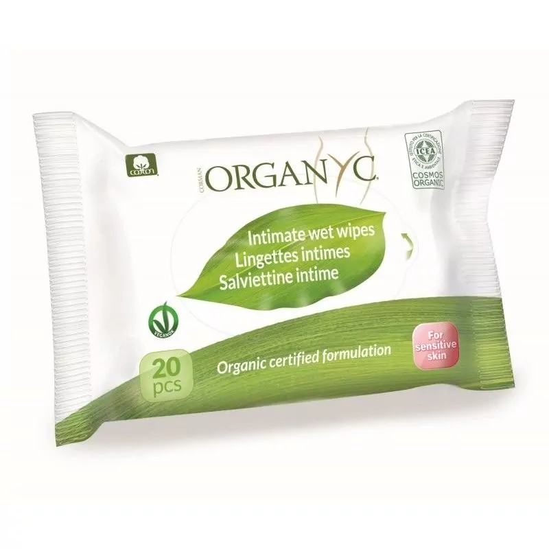 Vlhčené ubrousky pro intimní hygienu z biobavlny BIO Organyc - 20 ks Vlhčené ubrousky pro intimní hygienu z biobavlny BIO Organyc - 20 ks