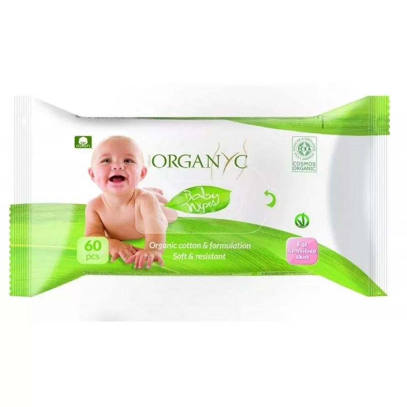 Dětské vlhčené hygienické ubrousky BIO Organyc - 60 ks Dětské vlhčené hygienické ubrousky BIO Organyc - 60 ks