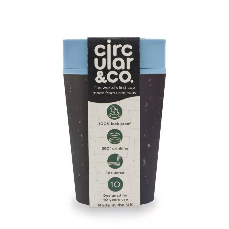 Hrnek z recykl. materiálů černo - tyrkysové barvy Circular Cup - 227 ml Hrnek z recykl. materiálů černo - tyrkysové barvy Circular Cup - 227 ml