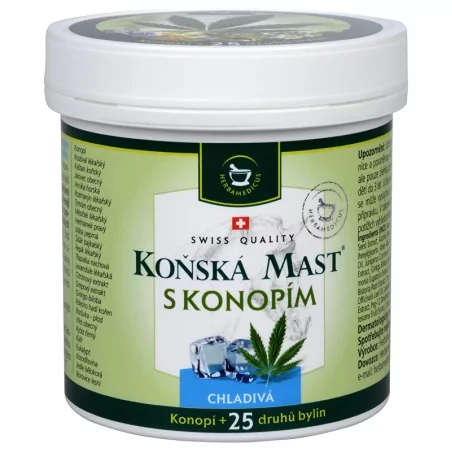 Koňská mast chladivá s konopím Herbamedicus - 250 ml