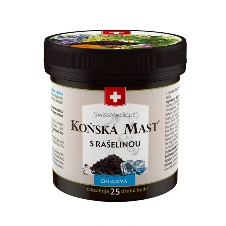 Koňská mast s rašelinou chladivá v plastové dóze Herbamedicus - 250 ml