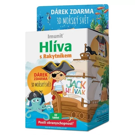 Imunit Hlíva s rakytníkem Jack Hlívák 60 tbl. + 3D mořský svět Simply You