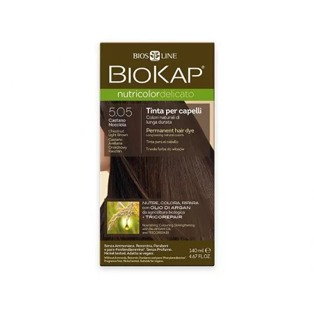 Nutricolor Delicato / Barva na vlasy 5.05 Hnědá / světlý kaštan Biokap - 140 ml