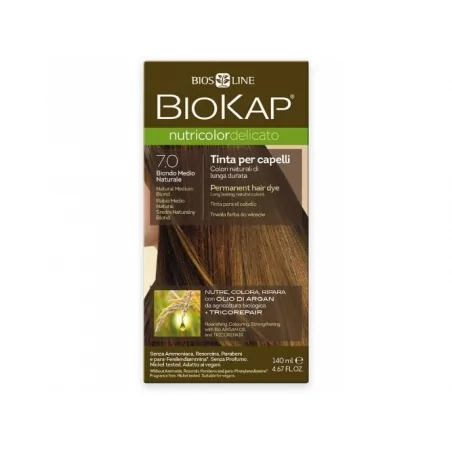 Nutricolor Delicato / Barva na vlasy 7.0 Blond přírodní střední Biokap - 140 ml