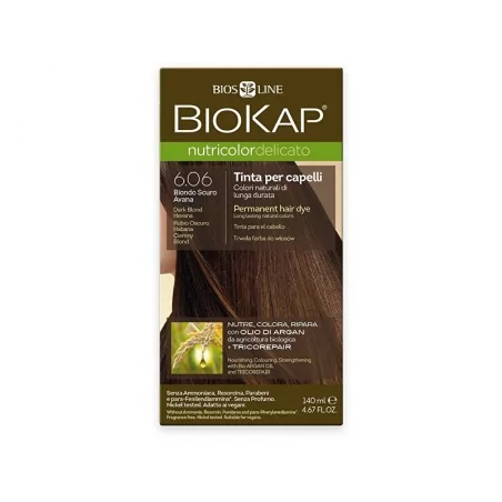Nutricolor Delicato / Barva na vlasy 6.06 Blond tmavá Havana Biokap - 140 ml