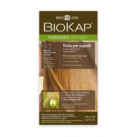 Nutricolor Delicato / Barva na vlasy 9.30 Blond zlatá / Extra světlá Biokap - 140 ml