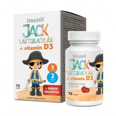 Imunit Jack Laktobacilák + vitamín D3 Simply You / Varianta: 72 tablet - 72 tablet