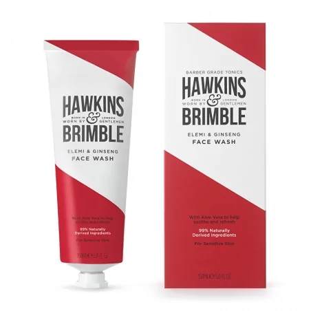 Jemný mycí gel na obličej pro muže s vůní elemi a ženšenu (Elemi & Ginseng Face Wash) Hawkins & Brimble - 150 ml
